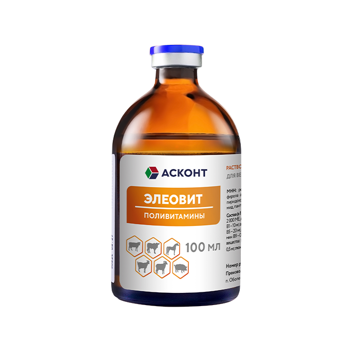 Элеовит, раствор для инъекций, 100 мл